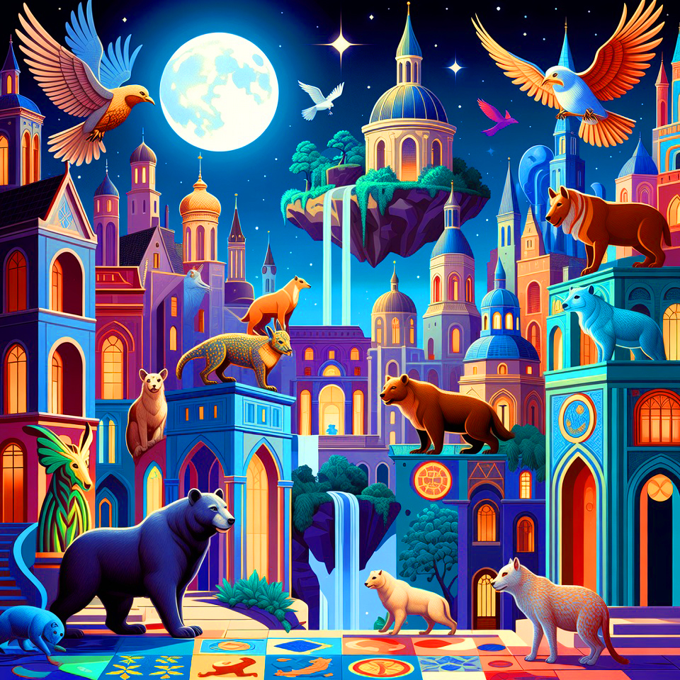 Lunar Menagerie of the Floating Spires