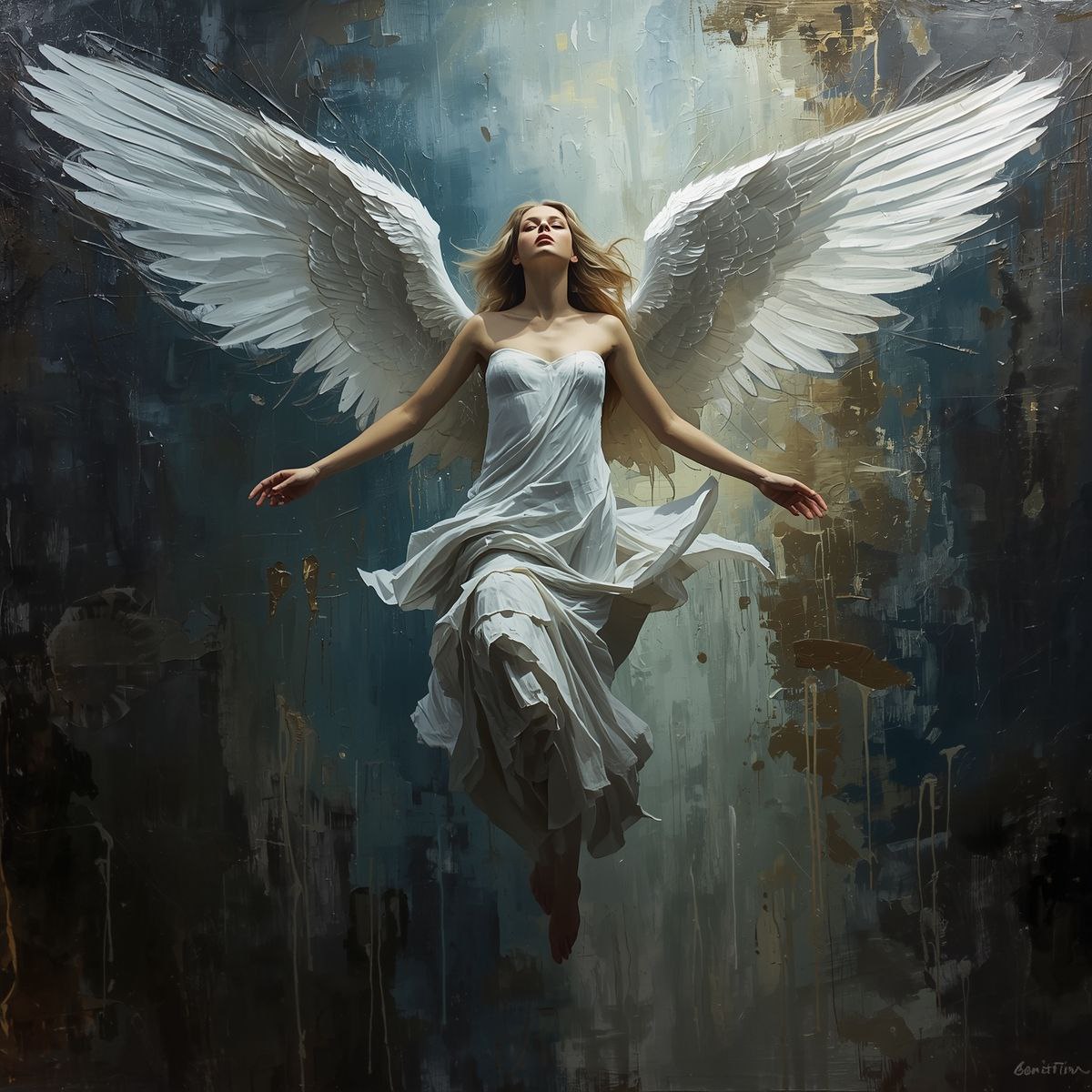 Angel with white wings