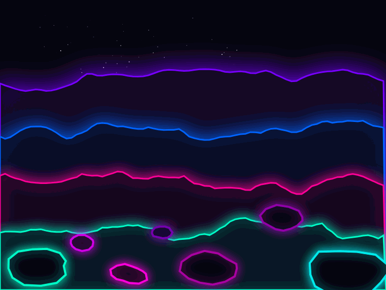 Neon Wave of Stone
