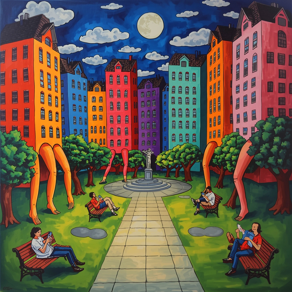 The Quiet Hour of Walking Buildings