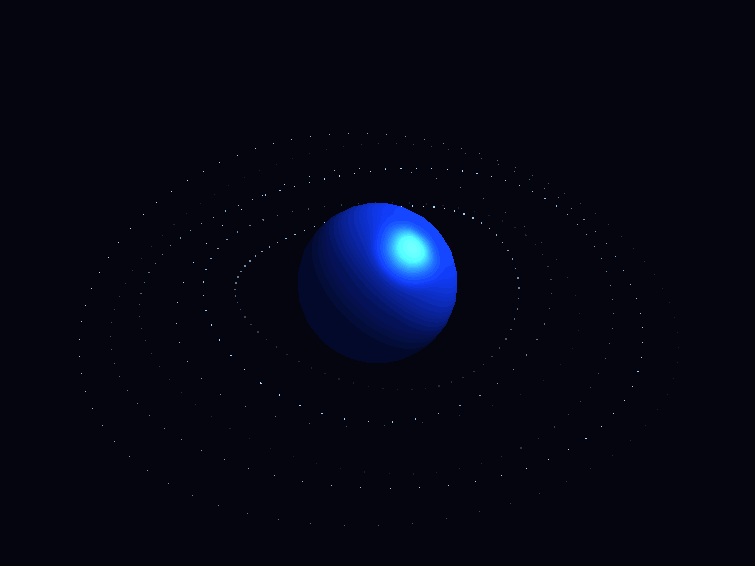 Celestial Blue Star Planet