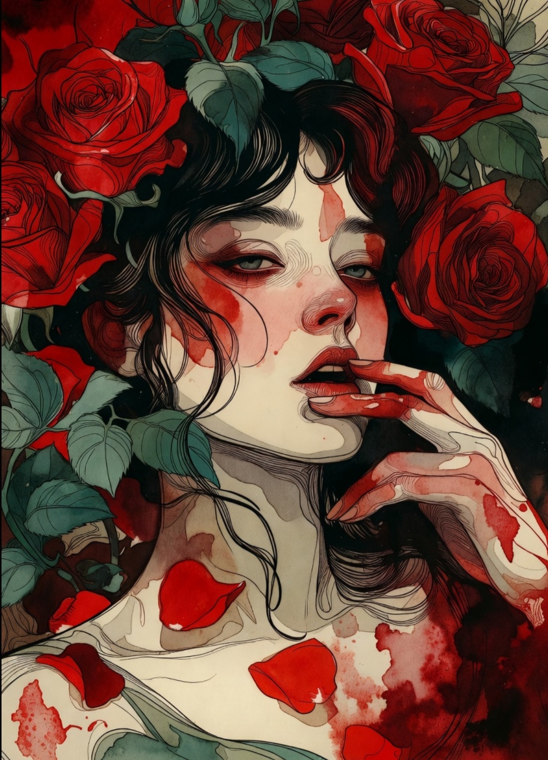 Rose Growing From Wounds